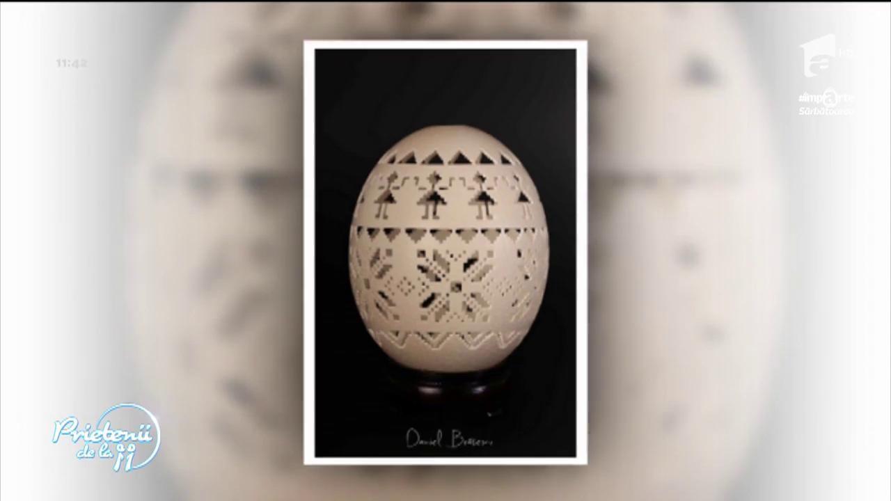 Unii le vopsesc, alții le transformă în opere de artă! Un arhitect român sculptează în coajă de ou adevărate minuni