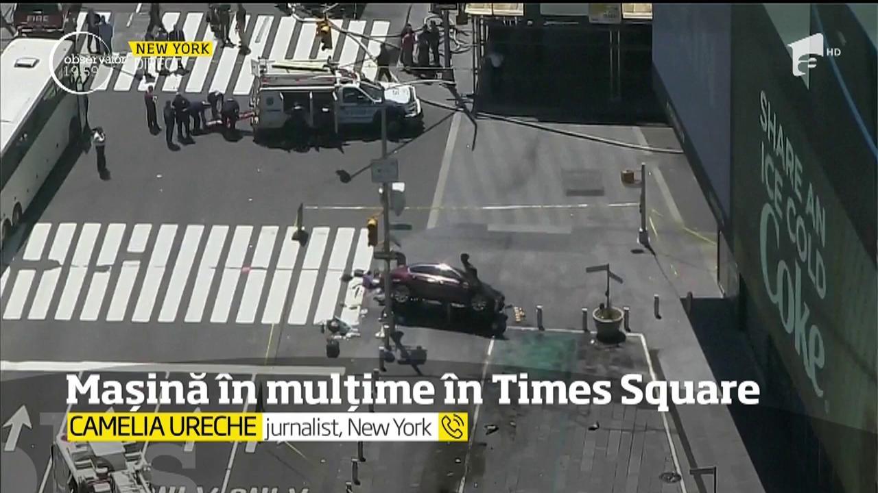 O mașină a intrat în mulțime, în Times Square din New York, cea mai aglomerată piață din lume! Bilanț inițial: un mort și 22 de răniți! UPDATE