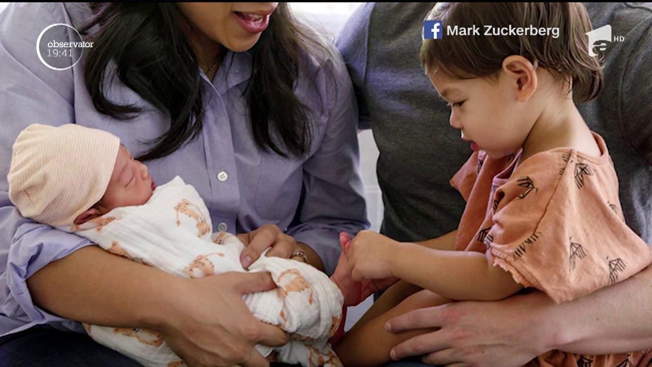 Fondatorul reţelei Facebook, Mark Zuckerberg, sărbătoreşte venirea pe lume a celei de-a doua fetiţe! Prima fotografie cu micuța August!