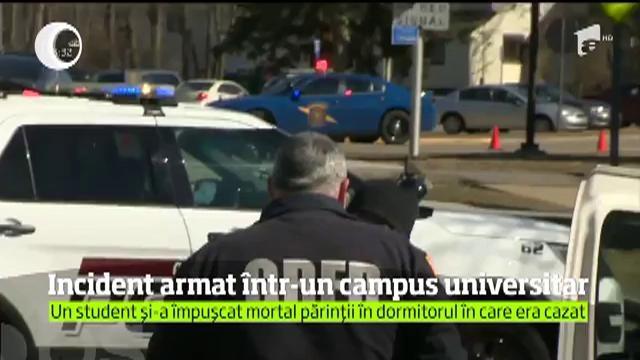 Caz șocant, într-un campus universitar! Un student şi-a împuşcat mortal părinţii, care veniseră să-l ia acasă. Tatăl era polițist!