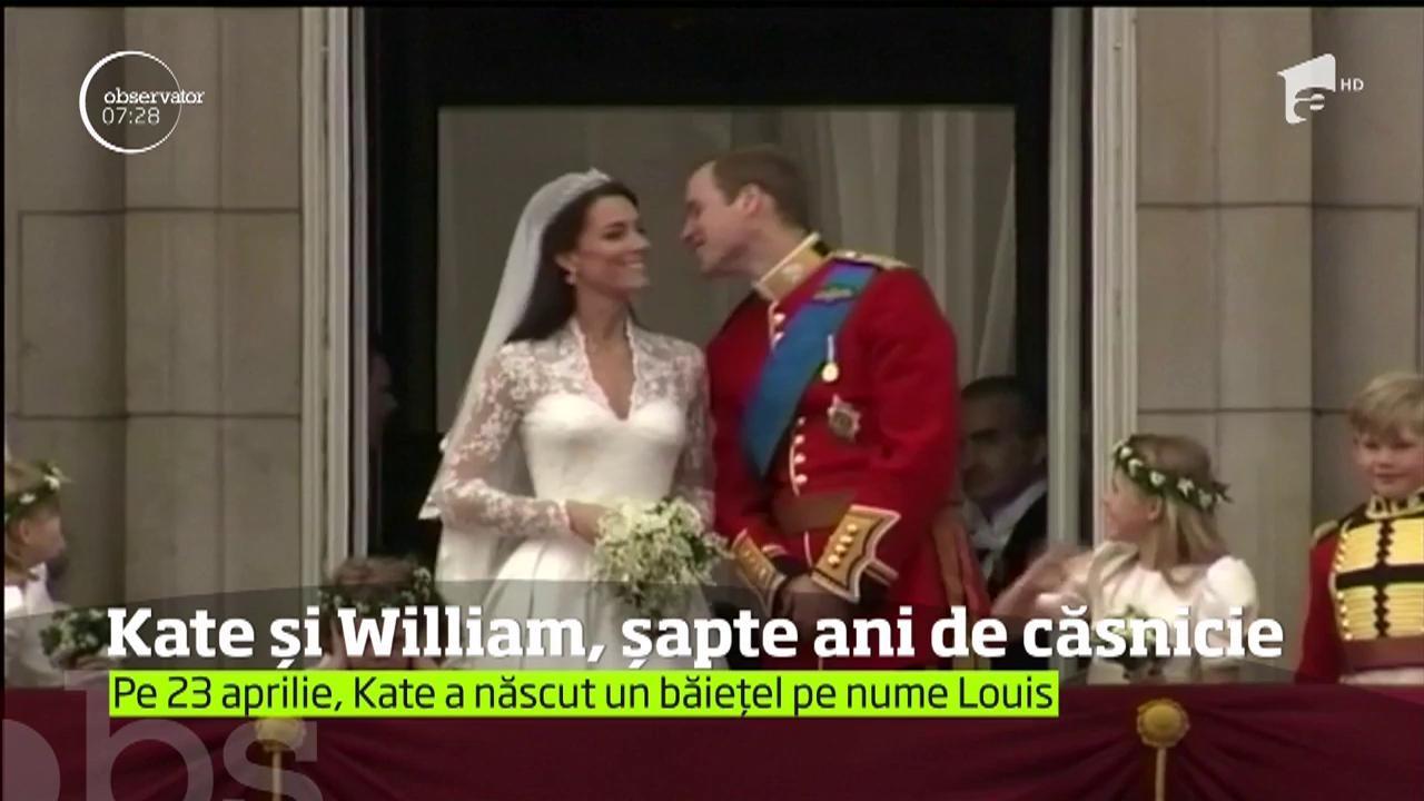 Kate Middleton și Prințul William,  șapte ani de căsnicie! S-au cunoscut în facultate, s-au căsătorit zece ani mai târziu, iar zilele trecute au devenit părinți pentru a treia oară!