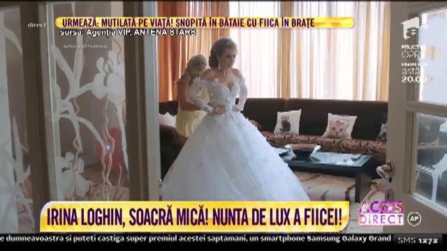 Imagini de colecție! Irina Loghin,copleșită de emoții la nunta fiicei sale. Ați văzut mireasă mai frumoasă decât Irinuca?