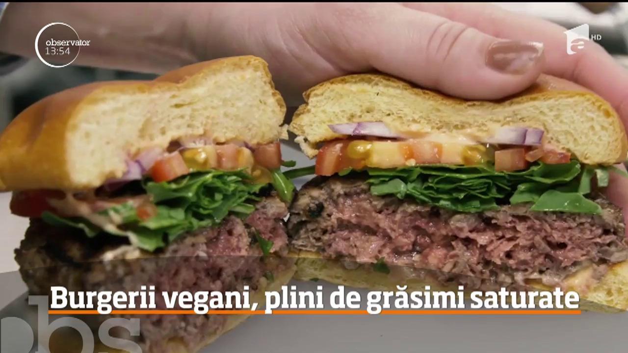 Burgerii vegani, mai nesănătoși decât cei din carne! Care este motivul