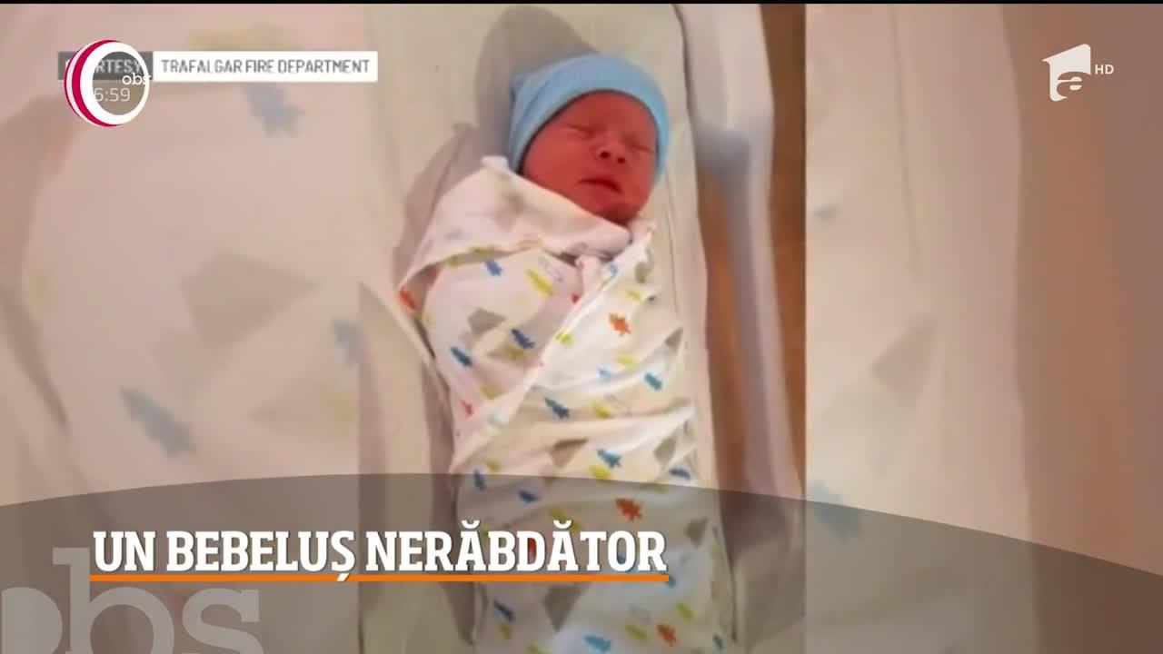 Naștere cu peripeții în noaptea dintre ani! Un bebeluș a venit pe lume în parcarea unei biserici
