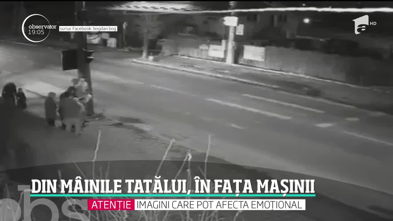 Imaginile groazei! Copil de doi ani, filmat când este lovit în plin de o mașină și proiectat la zeci de metri