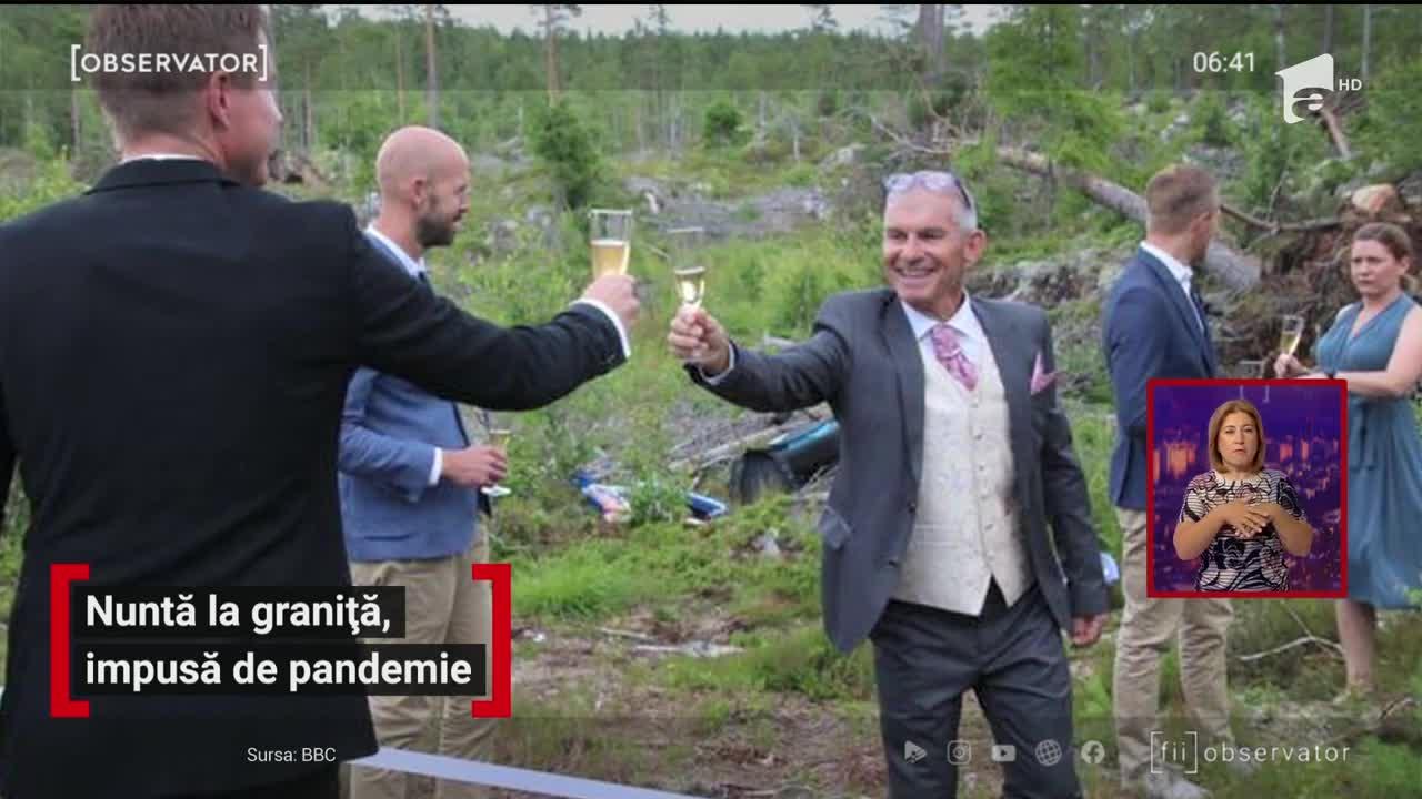 Nuntă unică la granița dintre două țări!  Invitații au fost polițiștii de frontieră. Mirii și-au spus 