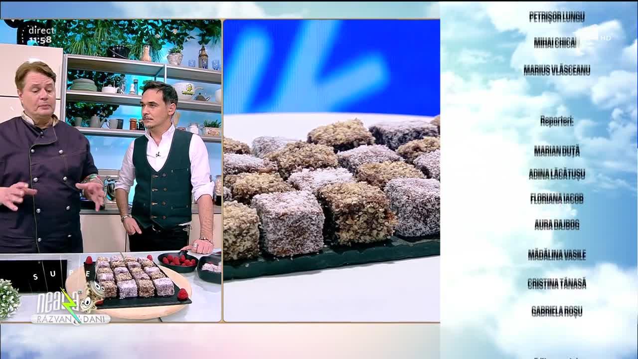 Rețetă de prăjitură tăvălită prin nucă și nucă de cocos, preparată de Vlăduț la Neatza cu Răzvan şi Dani