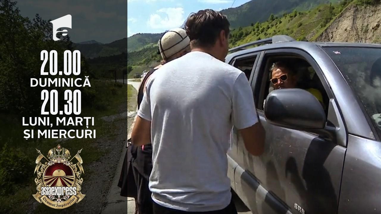 Asia Express, 25 octombrie 2021. Cosmin și Eliza Natanticu au dat de un șofer care vorbea română. Cine se afla în mașina
