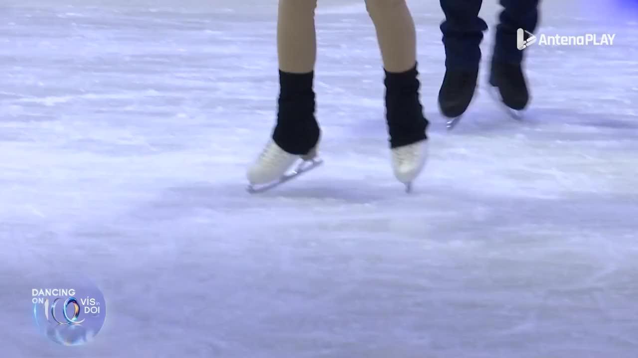 Dancing on Ice -  Vis în doi 2022. Sore și Grațiano Dinu au întâmpinat dificultăți la antrenamente. Ce s-a întâmplat pe gheață