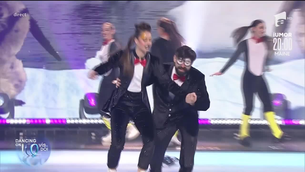 Dancing on Ice - Vis în doi, 2 aprilie 2022. Oase și Andreea Ureche s-au descurcat de minune pe scena de gheață. Ce a spus Elwira