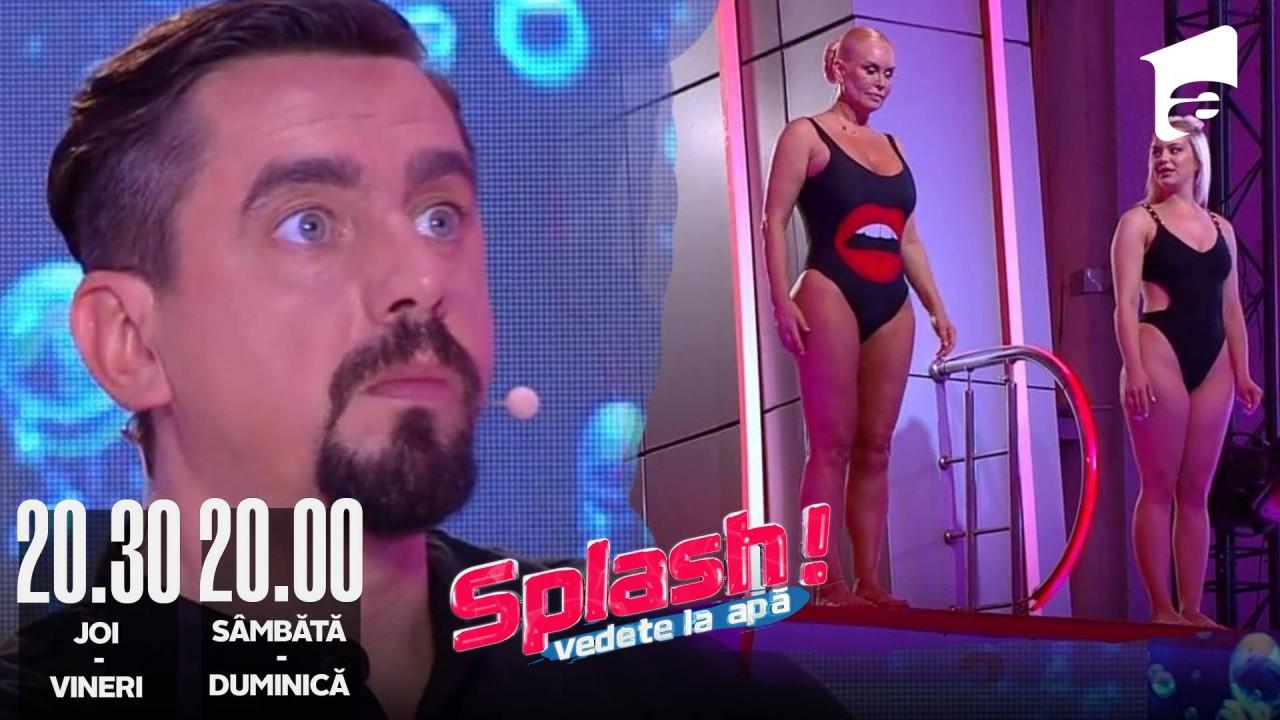 Splash! Vedete la apă, episodul 4 din 14 august 2022. Vica Blochina a sărit alături de Raluca Șaulescu, după ce a sărutat-o