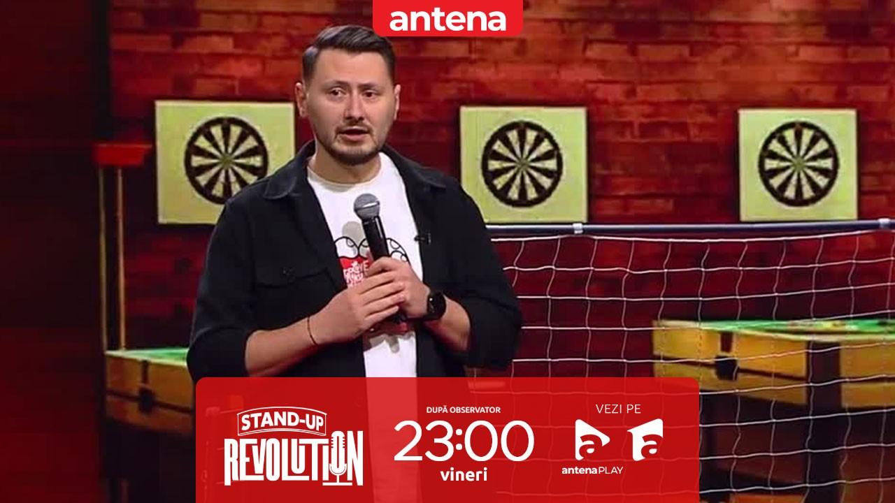 Semifinala Stand-Up Revolution sezonul 2, 23 decembrie 2022. Claudiu Popa, glume despre postura de tată: „Mă bucur să-l am”
