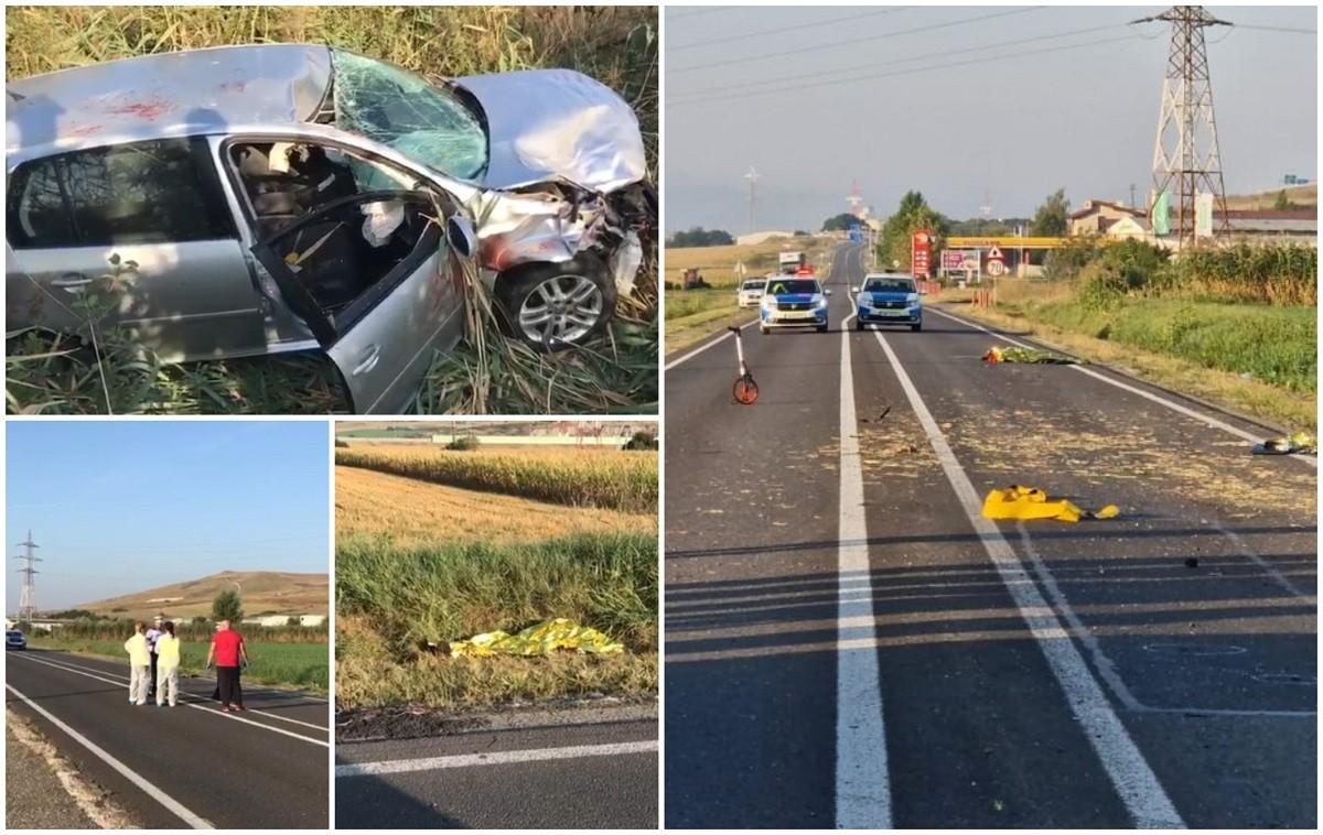 Un șofer de 19 ani a urcat beat la volan și a lovit un grup de șase persoane în Alba. Trei dintre ei au murit pe loc