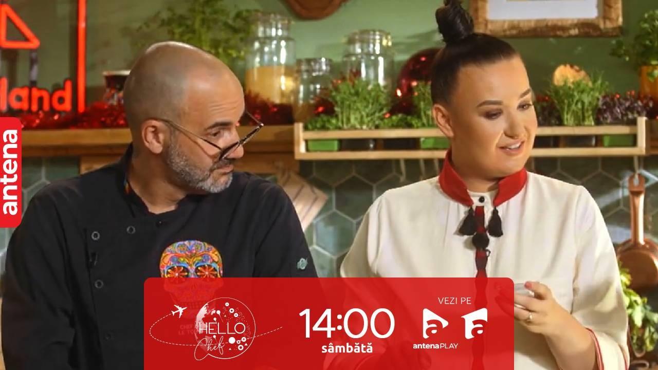 Hello Chef sezon 6, 16 decembrie 2023. Roxana Blenche, Damian Drăghici și chef Samuel Le Torriellec au gătit cozonac cu foietaj