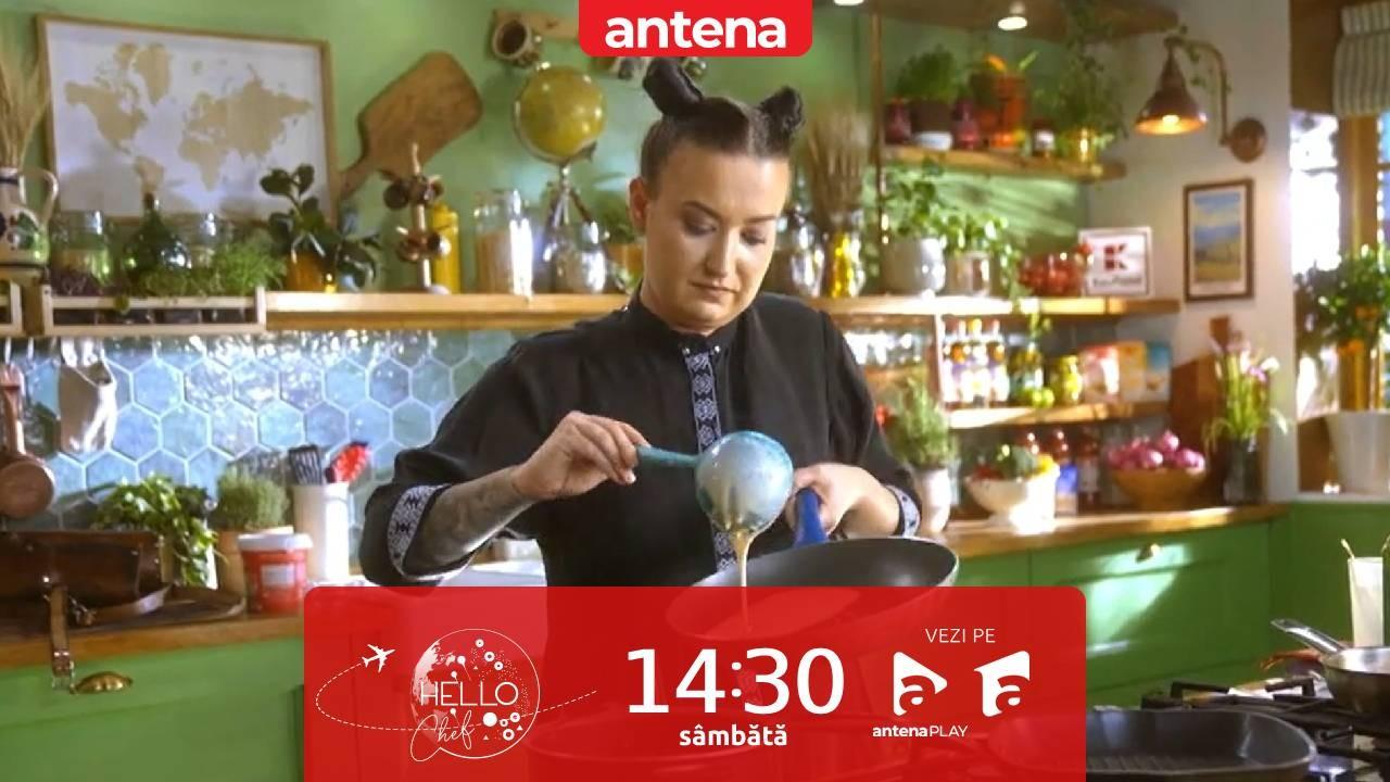 Hello Chef sezon 7, 8 iunie 2024. Roxana Blenche și Chef Samuel au gătit tocinei bucovineni și clătite cu mascarpone și fructe