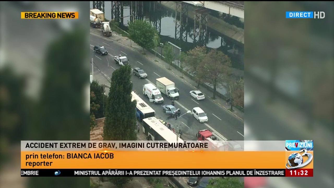UPDATE! Accident GRAV în zona Sema Park din Bucureşti: Doi morţi şi doi răniţi după ce un taxi s-a ciocnit cu un alt autovehicul