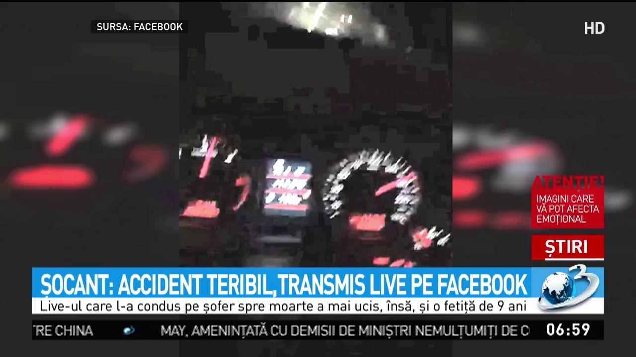 Imagini din momentul accidentului CUMPLIT în care o fetiță A MURIT! Șoferul transmitea pe Facebook în timpul producerii nenorocirii