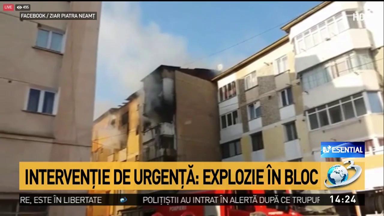 Primele imagini cu explozia puternică din Piatra Neamț: 