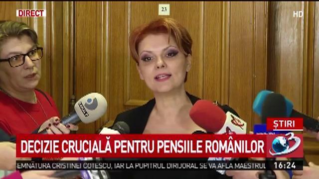 Anunț CRUCIAL despre pensiile românilor. Lia Olguța Vasilescu:„Până în anul 2021...”