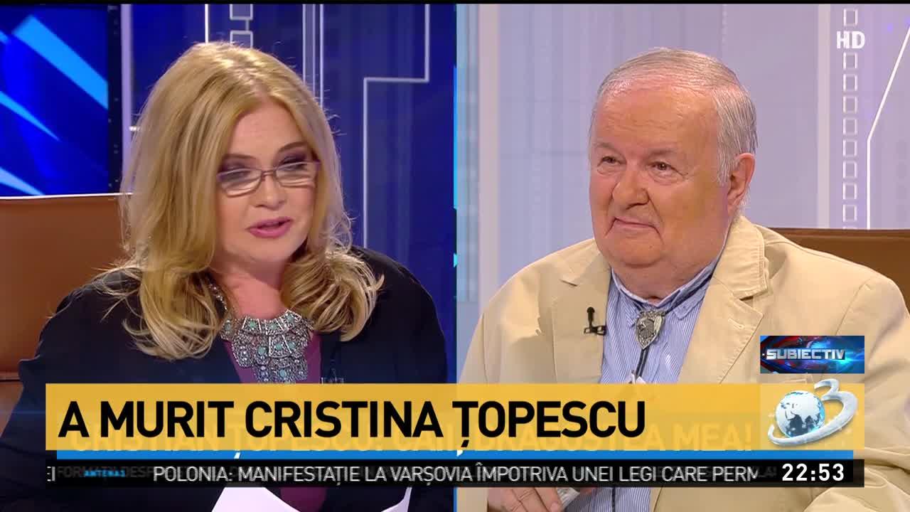 Cristina Țopescu și-a dat întâlnire cu tatăl în ceruri. Imagini de arhivă din singurul interviu împreună: „Tu nu mi-ai spus niciodată te iubesc”