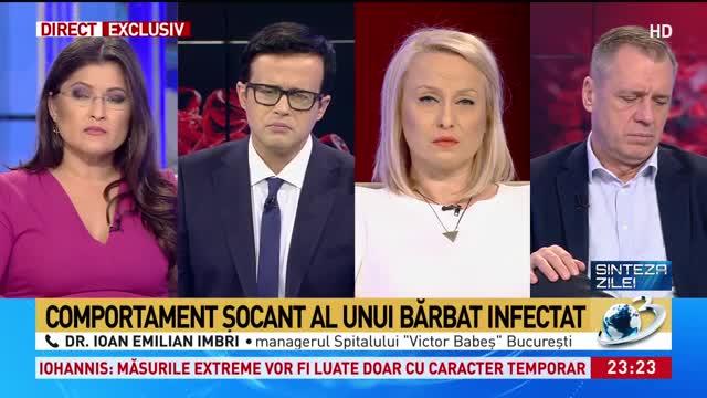 Un pacient diagnosticat cu coronavirus, din București, își scoate masca și îi scuipă pe medicii care îl tratează, ca să-i infecteze!
