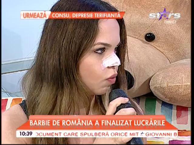 Este de nerecunoscut, dar are curaj. A apărut AȘA în direct! Cum arată Barbie de România după operația la nas