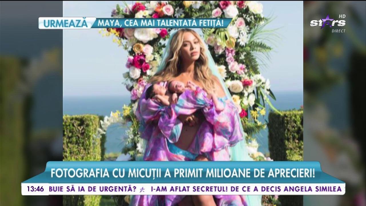 Faceți cunoștință cu cei mai „vânați” bebeluși de paparazzi! Beyonce a publicat prima imagine cu gemenii! Rumi şi Sir împlinesc astăzi o lună!