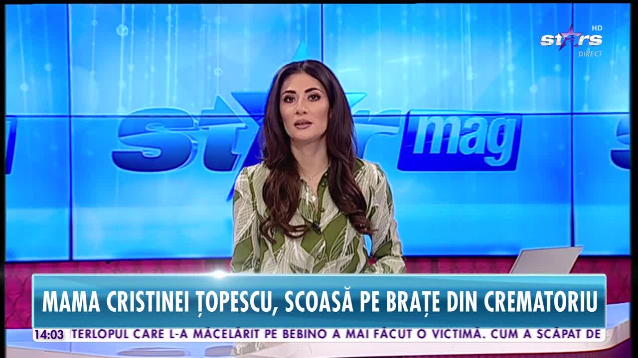 Scene dramatice! Mama Cristinei Ţopescu, scoasă pe brațe din crematoriu - VIDEO