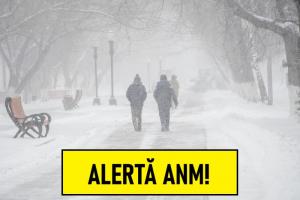 Alertă ANM de ninsori, strat de zăpadă consistent și intensificări ale vântului. Ce zone sunt vizate de avertizările meteo