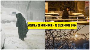 Cum va fi vremea în perioada 21 noiembrie - 16 decembrie 2024. Se anunță temperaturi scăzute