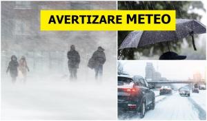 Alertă ANM! Meteorologii au emis o avertizare cod roşu de viscol foarte puternic în şapte judeţe. Cod galben de vânt puternic