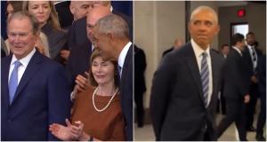 Ce i-ar fi șoptit Barack Obama lui George W. Bush la ceremonia de învestire a lui Donald Trump. Momentul este viral