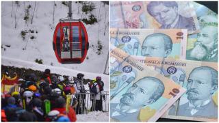 Cât costă o cursă cu telecabina de Crăciun în Sinaia și Bușteni. Românii scot bani frumoși din portofel