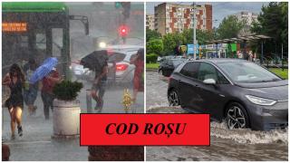Cod roșu de vijelii puternice în 10 județe din țară. Ce zone sunt afectate de ploaia torențială, grindină și vânt după caniculă