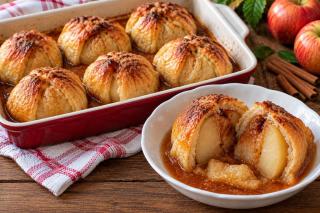 Old-Fashioned Apple Dumplings - Rețetă de găluște cu mere la cuptor și sos aromat de vanilie