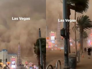 Imagini spectaculoase din Las Vegas! O furtună puternică de praf a redus vizibilitatea pe străzi. Ce a urmat | VIDEO