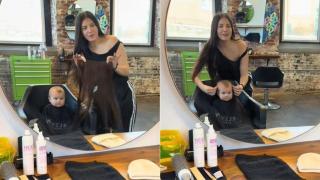 Bebelușul de 8 luni cu extensii de păr care a devenit viral. Cum arată fetița