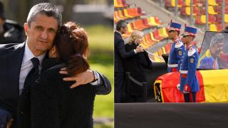 Gestul copleșitor făcut de Răzvan Lucescu la priveghiul tatălui său. Mircea Lucescu este omagiat pe Arena Națională