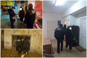 15 oameni ai străzii, găsiţi aproape îngheţaţi de poliţiştii din Neamţ. De ce doar 4 au vrut să meargă la adăpost, unde aveau mâncare şi căldură