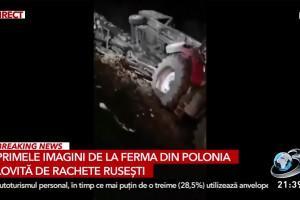 Imagini de la ferma din Polonia lovită de ”racheta de fabricaţie rusească”. Cum explică Rusia și Ucraina incidentul