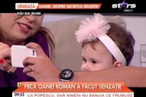 Oana Roman este mândră de fetiţa ei! Micuţa Maria Isabela a fost în centrul atenției la o emisiune tv