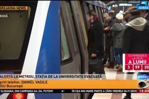 Alertă la metrou. Oamenii din stația „Universitate” sunt evacuați!