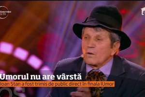 Umorul e ca vinul: devine tot mai bun, odată cu trecerea timpului! Ioan Stan, cel mai în vârstă concurent de la iUmor, a ajuns direct în finală