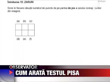 Cum arata testul PISA