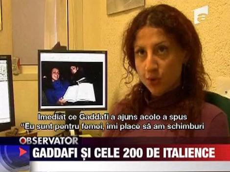 Gaddafi si cele 200 de italience