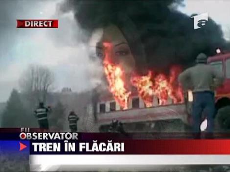 Tren, in flacari