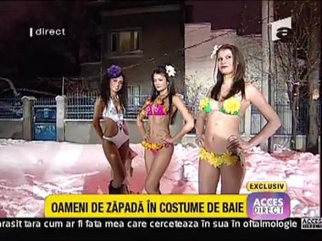 Fete in costume de baie... la 0 grade celsius