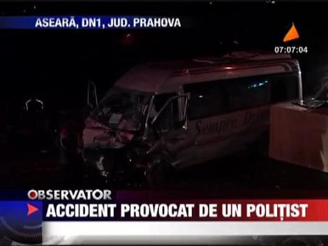 Accident provocat de un politist