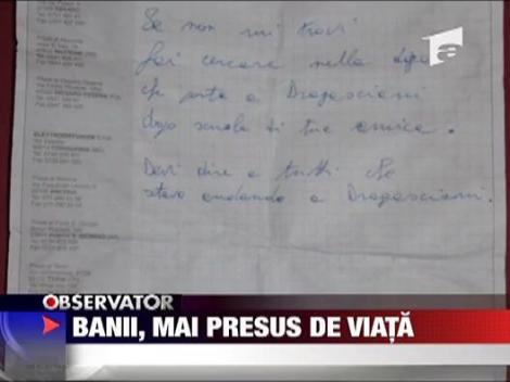 Banii, mai presus de viata