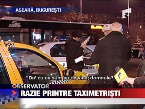 Razie printre taximetristi
